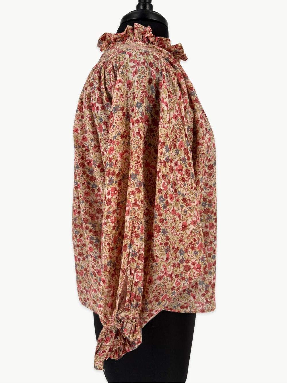 DÔEN Rose Blouse Size Small in Pink Valley Floral Cotton Viscose Relaxed Fit - Picture 6 of 16